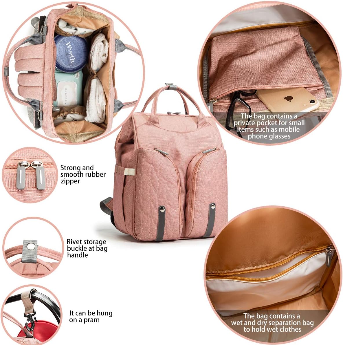 3-in-1 Diaper Bag Backpack
